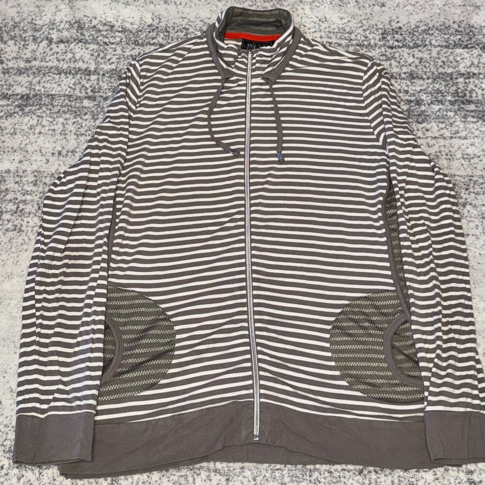 ORLY Striped Hoodie Sweater – Medium
